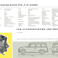 P70 - katalog z roku 1958, německá verze - www.autasocialismu.cz